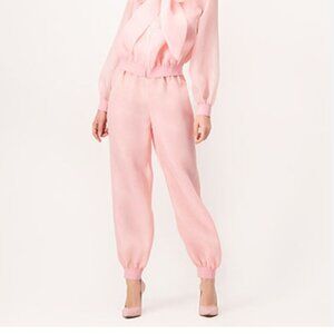 Martha Debayle x Ivonne Sheer jogger pants - Dusty pink